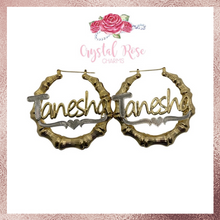 Load image into Gallery viewer, Custom Two Toned Bamboo Earrings