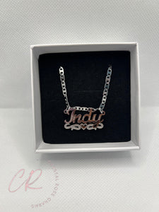 Heart Script Necklace