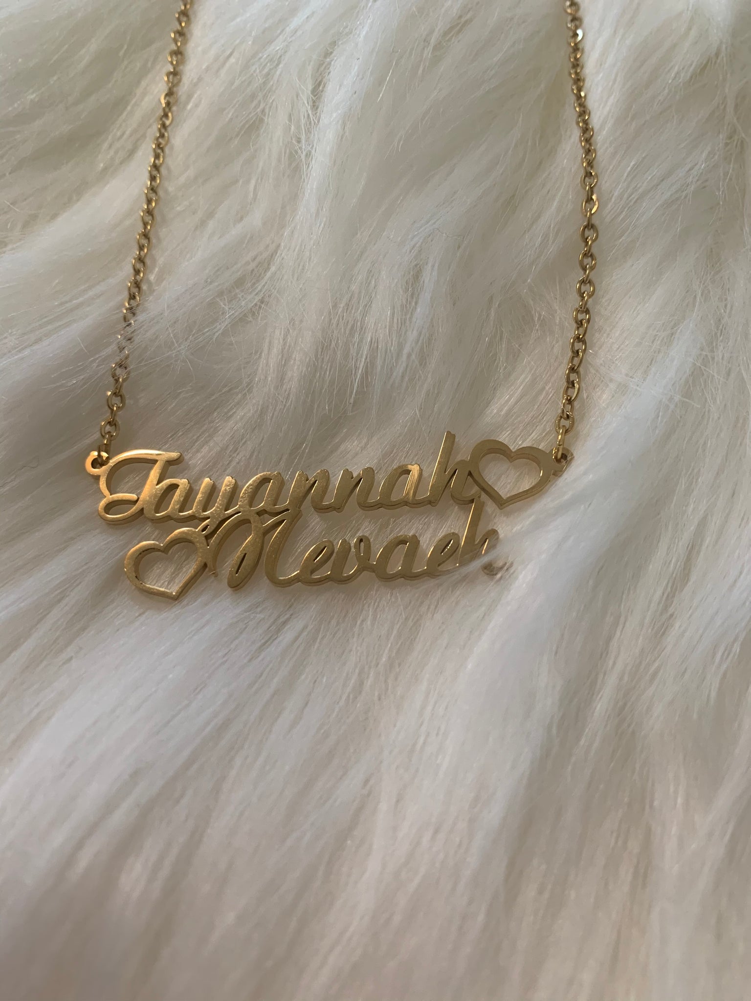 Stacked name deals necklace