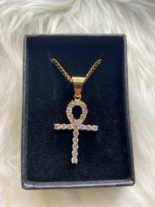 Icy Girl Ankh Necklace