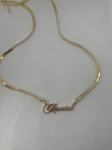 Herringbone Name Chain