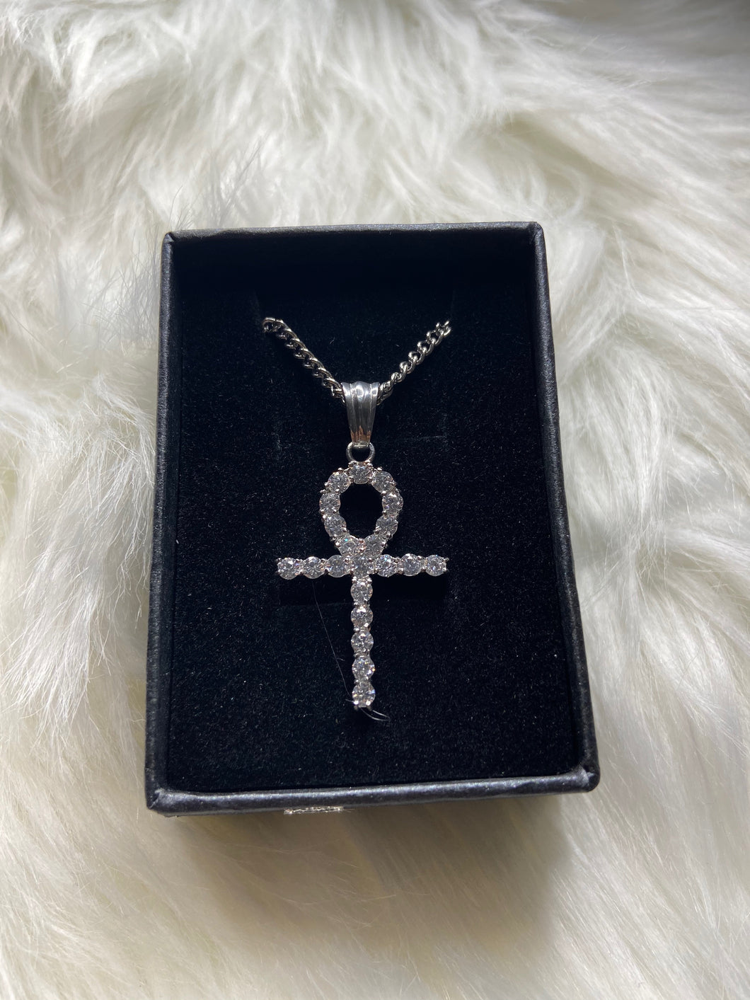 Icy Girl Ankh Necklace