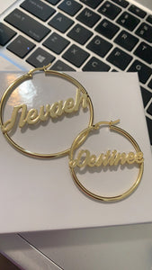 Classic Custom Name Earrings