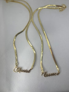 Herringbone Name Chain